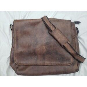 Kodiak Kasilof Brown Buffalo Leather Messenger/Laptop Messenger/Briefcase Bag